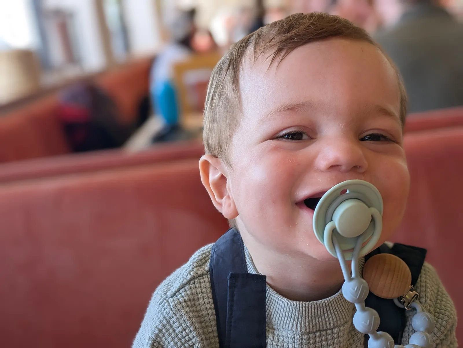 Mikey smiling at alpine resort